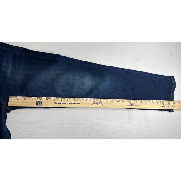 Paige Hoxton Straight Ankle Blue Medium Wash High Rise Ankle Length Western 26 - Picture 8 of 9